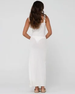 Florence V Neck Knit Slip Maxi Dress | Rusty New