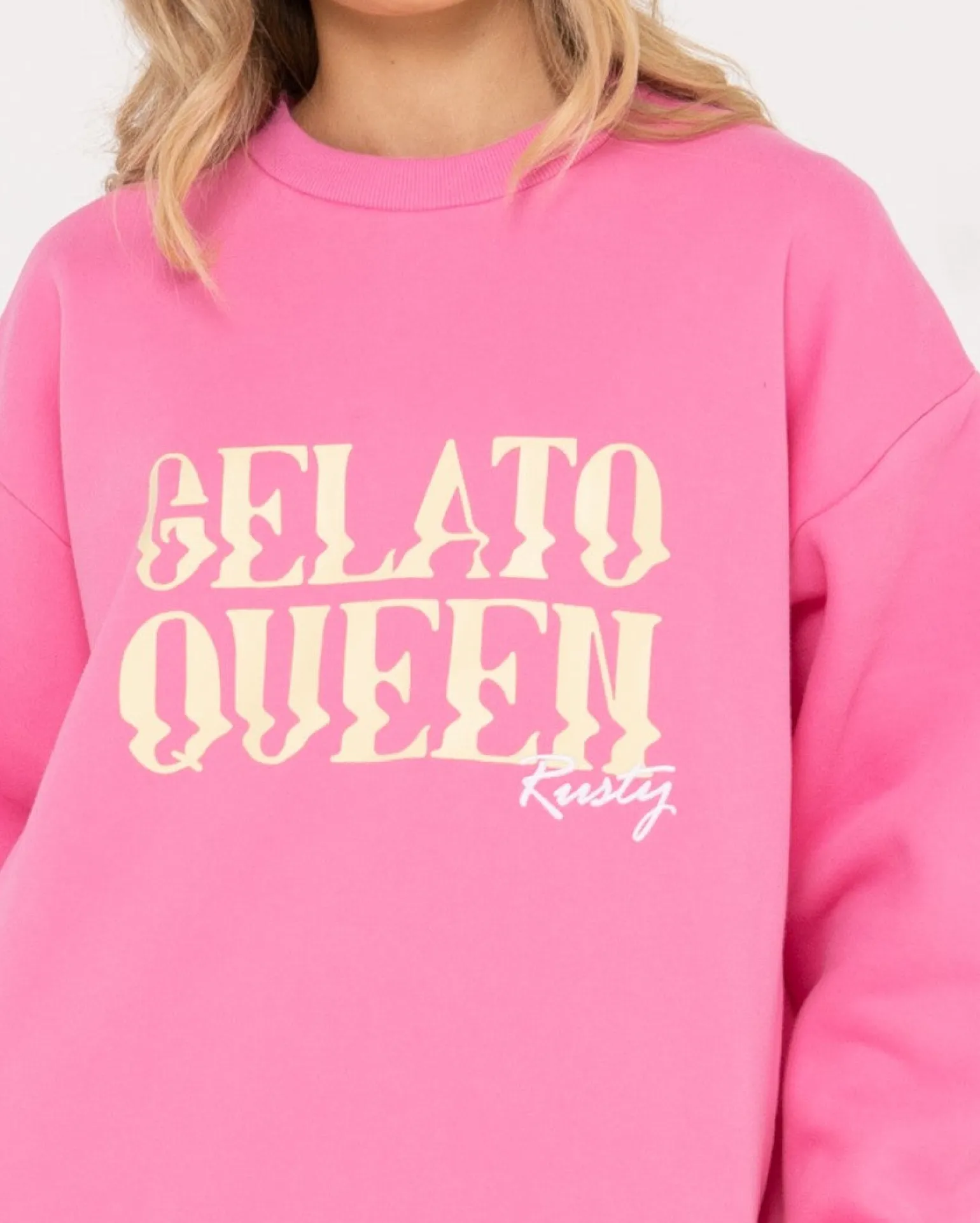 Gelato Queen Oversize Crew Fleece | Rusty Cheap