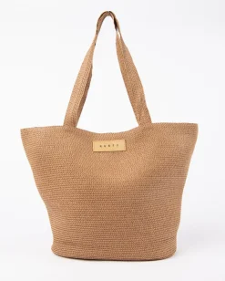Gisele Straw Beach Bag | Rusty New