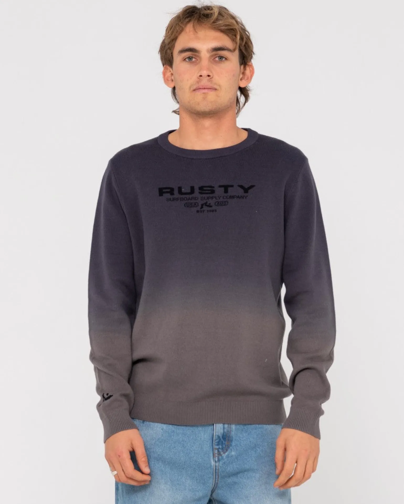 Gradient Ho-Stack Crew Knit | Rusty Best
