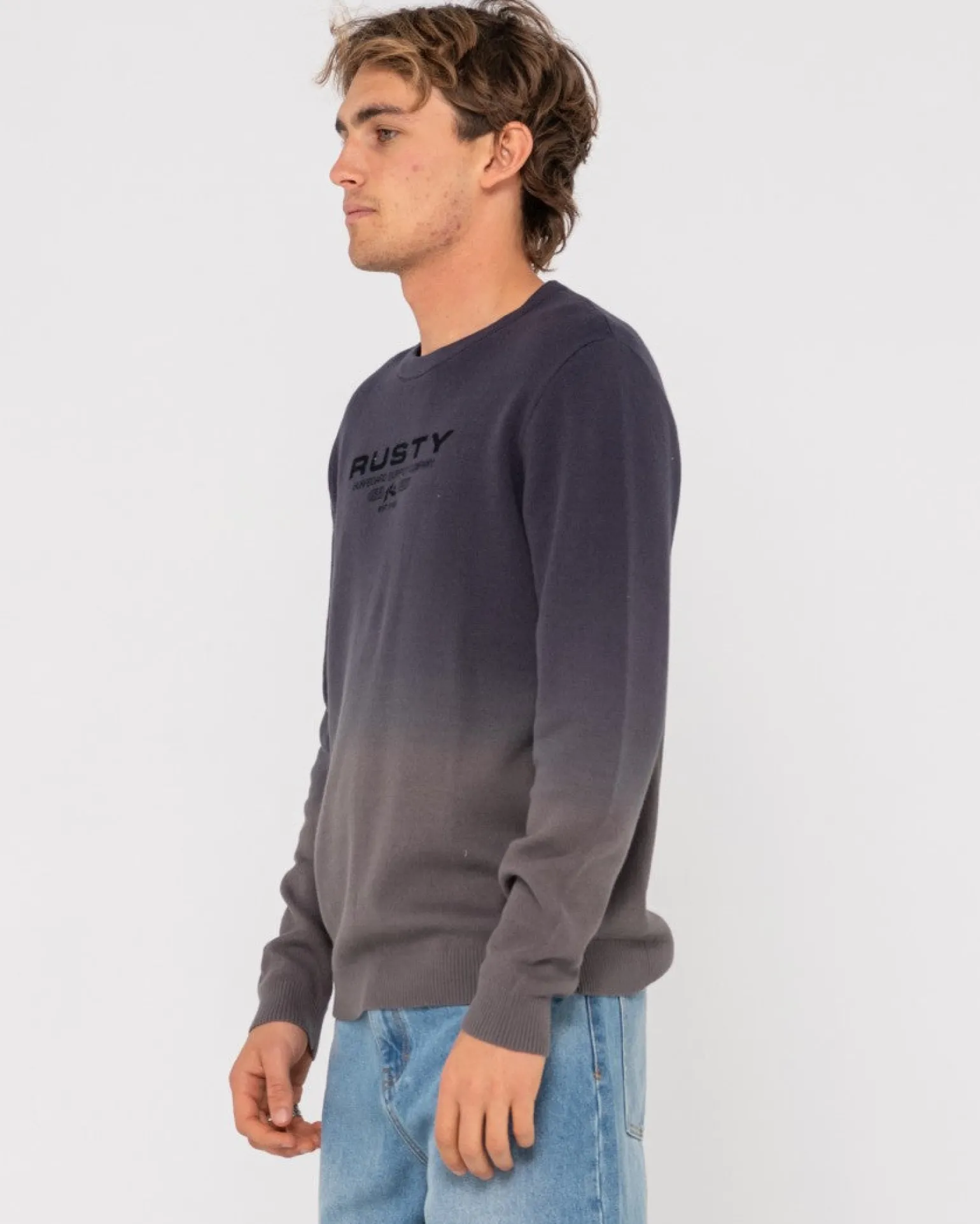 Gradient Ho-Stack Crew Knit | Rusty Best