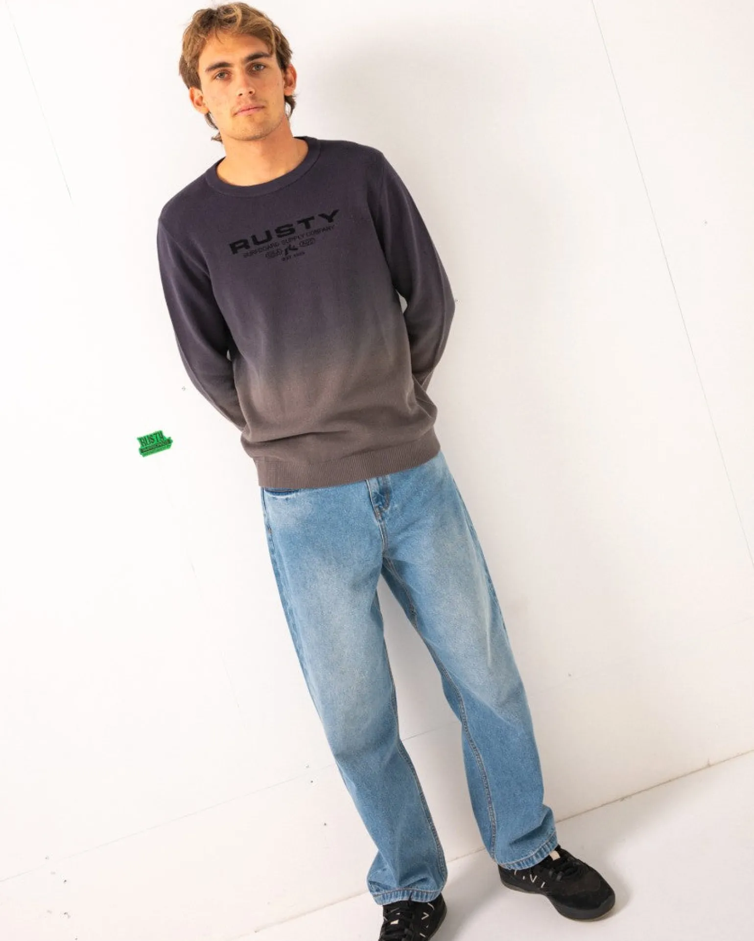 Gradient Ho-Stack Crew Knit | Rusty Best