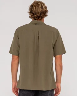 Greaser Overtone Short Sleeve Linen Shirt | Rusty Shop
