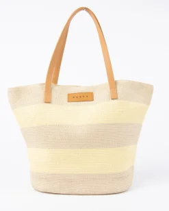 Hailey Striped Straw Beach Bag | Rusty Online
