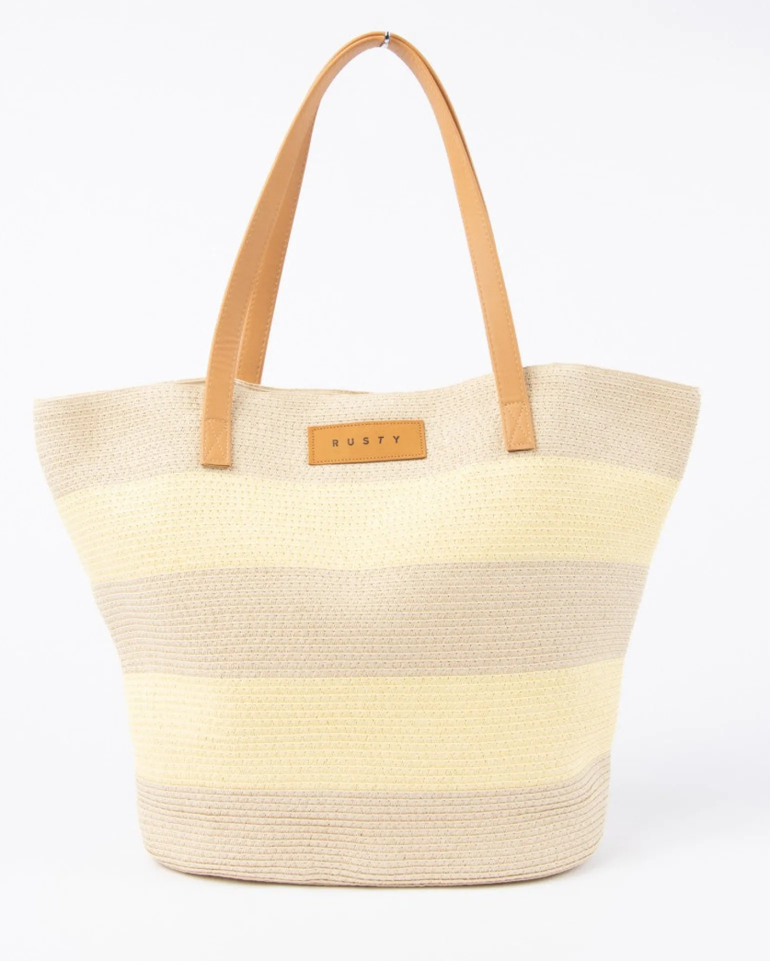 Hailey Striped Straw Beach Bag | Rusty Online