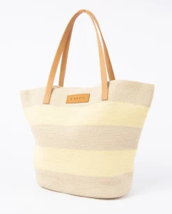 Hailey Striped Straw Beach Bag | Rusty Online