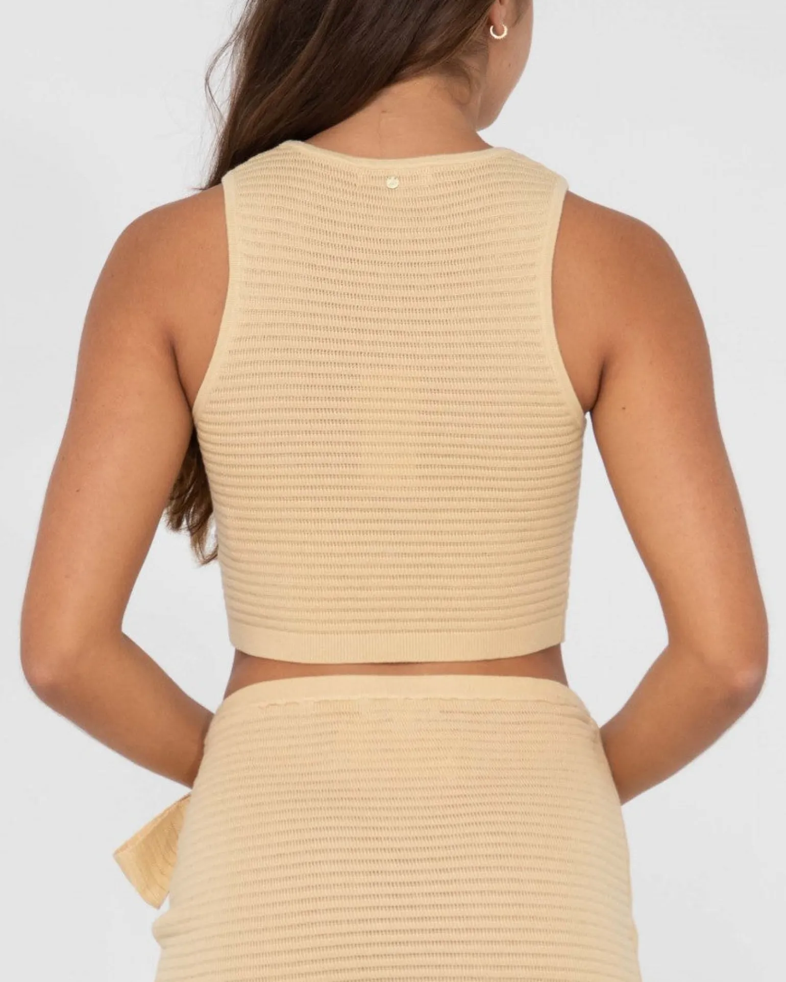 Harri Ribbed Knit Crop Tank Top | Rusty Best Sale