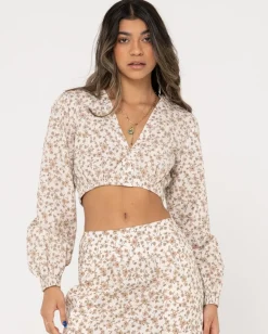 Harvey Long Sleeve Crop | Rusty Best Sale
