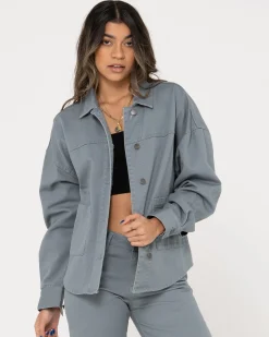 Haze Long Sleeve Overshirt | Rusty New