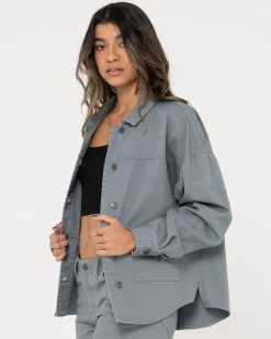 Haze Long Sleeve Overshirt | Rusty New