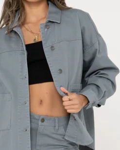 Haze Long Sleeve Overshirt | Rusty Cheap