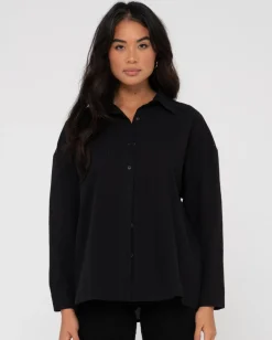 Heather Oversized Shirt | Rusty Store
