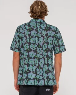 Hi Viscus Ramie Relaxed Fit Short Sleeve Shirt | Rusty Fashion