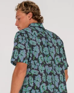Hi Viscus Ramie Relaxed Fit Short Sleeve Shirt | Rusty Fashion