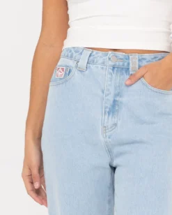 High Waisted Straight Mom Jean | Rusty Discount