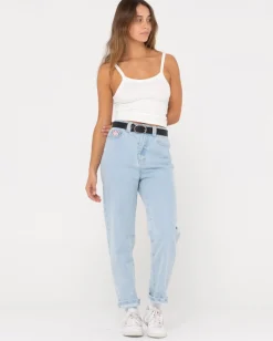 High Waisted Straight Mom Jean | Rusty Best Sale