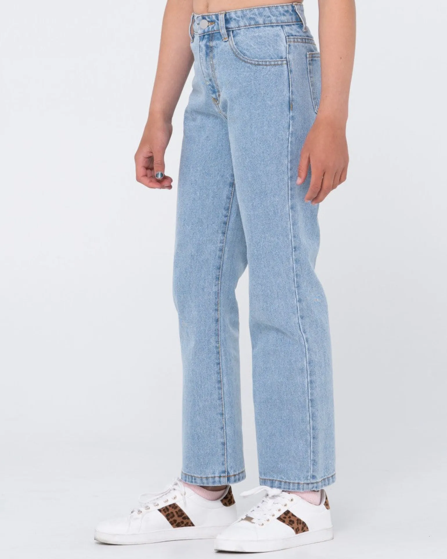 High Wide Straight Leg Jean Girls | Rusty Best Sale