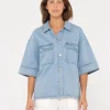 Hudson Short Sleeve Denim Shirt | Rusty Best Sale