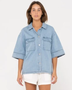 Hudson Short Sleeve Denim Shirt | Rusty Best Sale