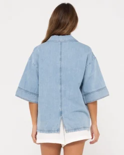 Hudson Short Sleeve Denim Shirt | Rusty New