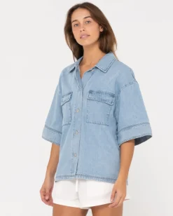 Hudson Short Sleeve Denim Shirt | Rusty Best Sale