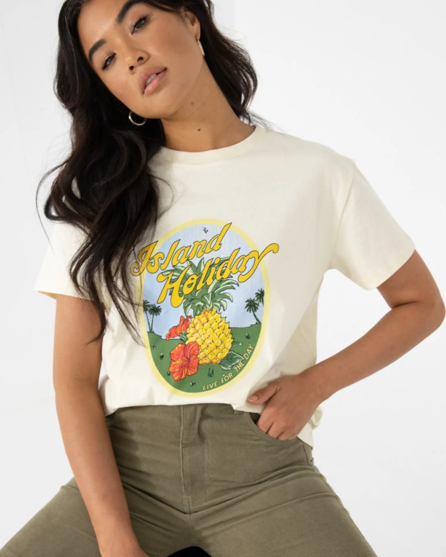 Island Holiday Relaxed Graphic Tee | Rusty Outlet