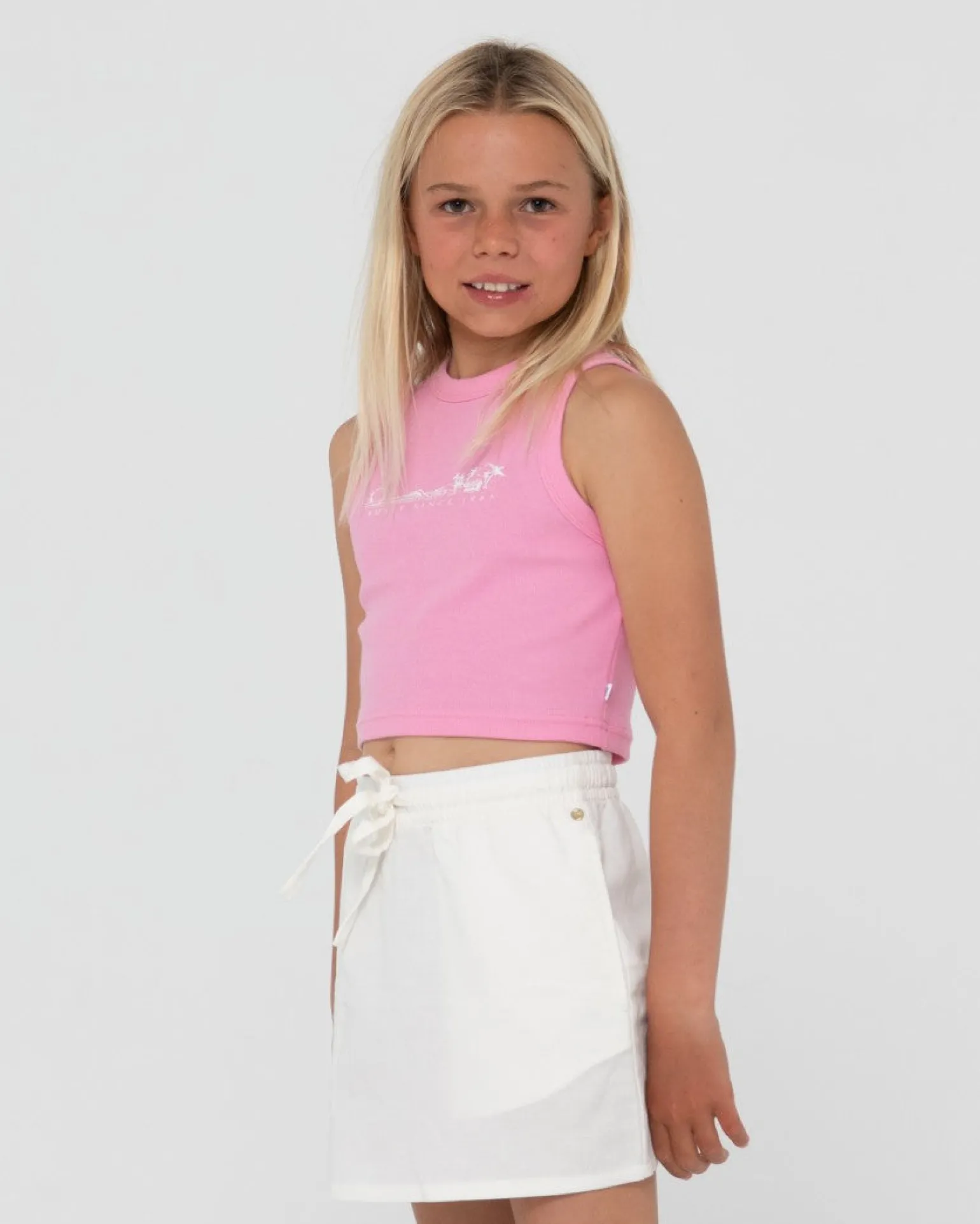 Island Life Graphic Racer Tank Girls | Rusty Clearance