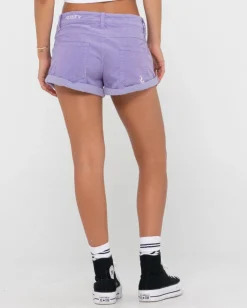 Its No Secret Low Rise Cord Short | Rusty Discount