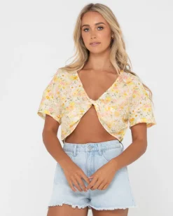 Kara Twisted Reversible Top | Rusty New