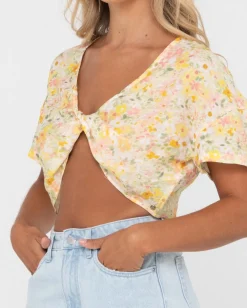 Kara Twisted Reversible Top | Rusty New
