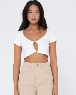 Kenz Twisted Short Sleeve Top | Rusty Best