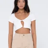 Kenz Twisted Short Sleeve Top | Rusty Online