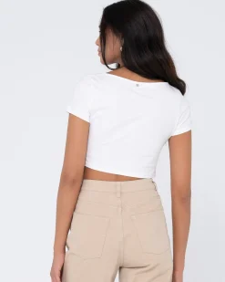 Kenz Twisted Short Sleeve Top | Rusty Best