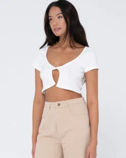 Kenz Twisted Short Sleeve Top | Rusty Best