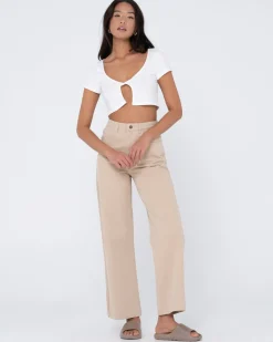Kenz Twisted Short Sleeve Top | Rusty Best