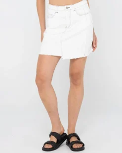 La Serena Frayed High Waisted Mini Skirt | Rusty Cheap