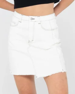 La Serena Frayed High Waisted Mini Skirt | Rusty Cheap