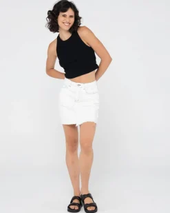 La Serena Frayed High Waisted Mini Skirt | Rusty Shop