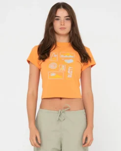 Le Sol Skimmer Graphic Baby Tee | Rusty Discount