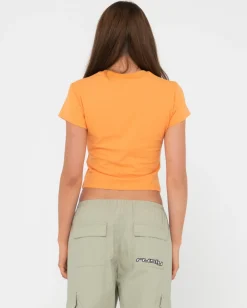 Le Sol Skimmer Graphic Baby Tee | Rusty Cheap