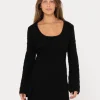 Leo Long Sleeve Knit Mini Dress | Rusty Sale