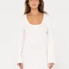 Leo Long Sleeve Knit Mini Dress | Rusty Sale