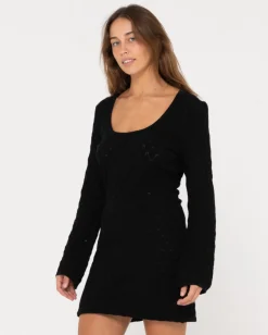 Leo Long Sleeve Knit Mini Dress | Rusty Sale