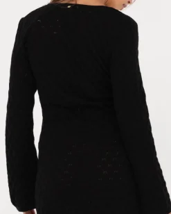 Leo Long Sleeve Knit Mini Dress | Rusty Sale