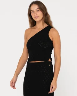 Leo One Shoulder Knit Top | Rusty Clearance