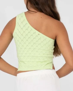 Leo One Shoulder Knit Top | Rusty Cheap
