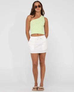 Leo One Shoulder Knit Top | Rusty Cheap