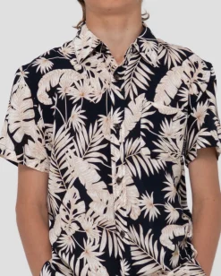 Line Up Printed Short Sleeve Shirt Boys | Rusty Flash Sale