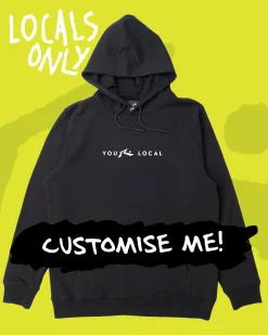 Locals Only Custom Printed Fleece Hoodie | Rusty Best