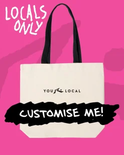 Locals Only Custom Printed Tote Bag | Rusty Store
